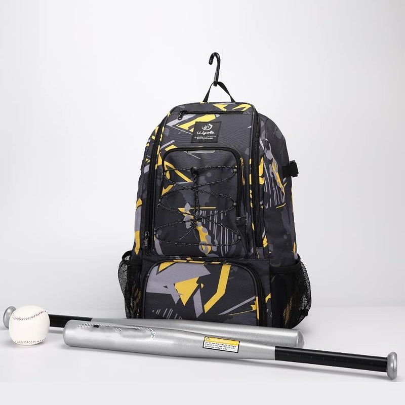 wpole Sports Baseball&Softball Bat Bag For Youth｜Adults, Baseball Equipment Backpack Bag with Shoe Compartment,Fence Hook,Holds Bat, Helmet, Glove - Image 4